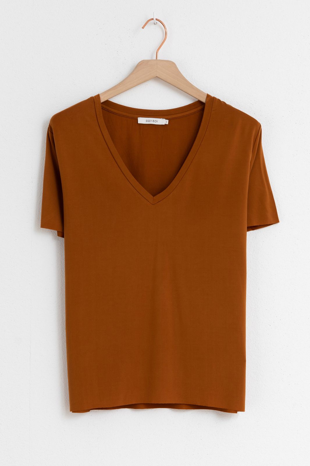 bureau galop levend Oranje/bruin t-shirt cupro - Dames | Sissy-Boy