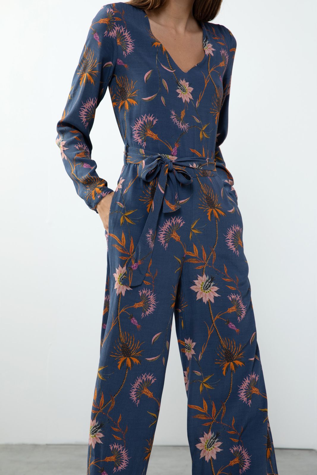 Bedreven Onderstrepen eeuwig Blauwe jumpsuit met bloemenprint - Dames | Sissy-Boy