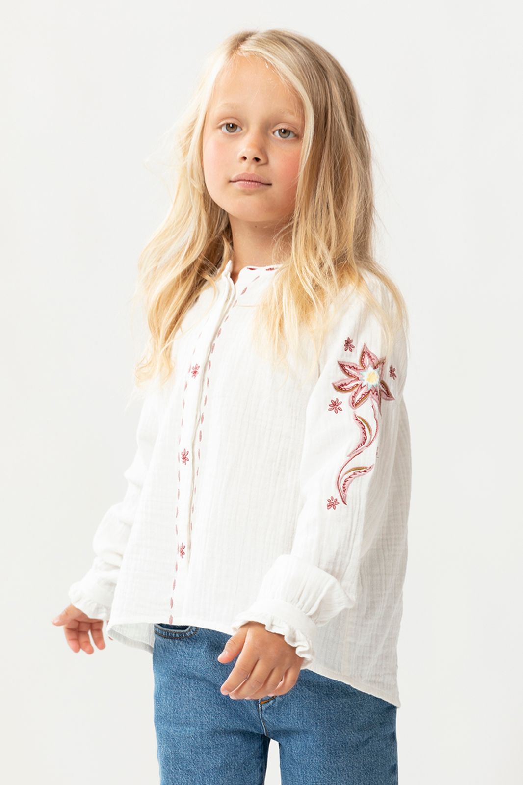 Immigratie creëren Zeker Witte blouse met embroidery details - Kids | Sissy-Boy