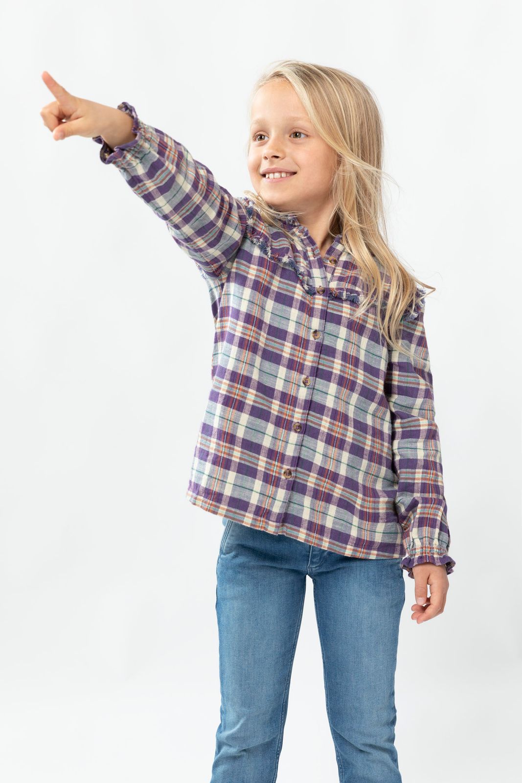 naakt toewijzen spier Paarse geruite blouse - Kids | Sissy-Boy
