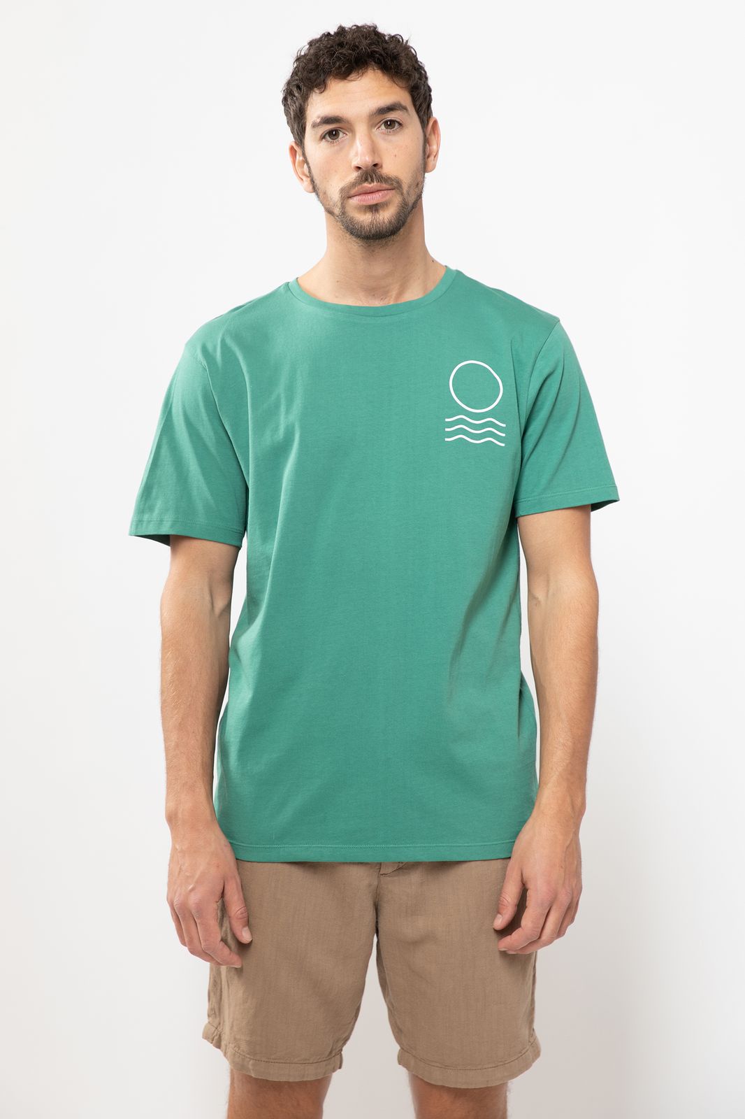 forum Kwelling bevestigen Groen T-shirt met print op rug - Heren | Sissy-Boy