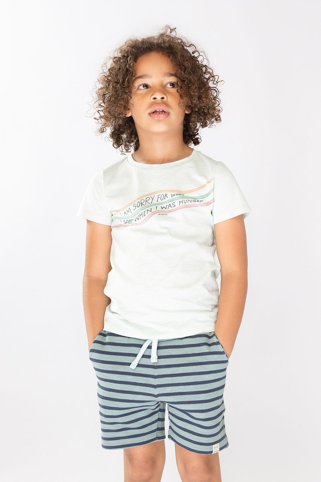 noot Beurs bouwer Lichtgroen T-shirt met tekst - Kids | Sissy-Boy