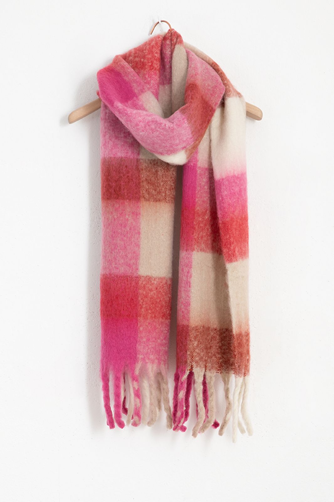 Roze geruite sjaal - Dames |
