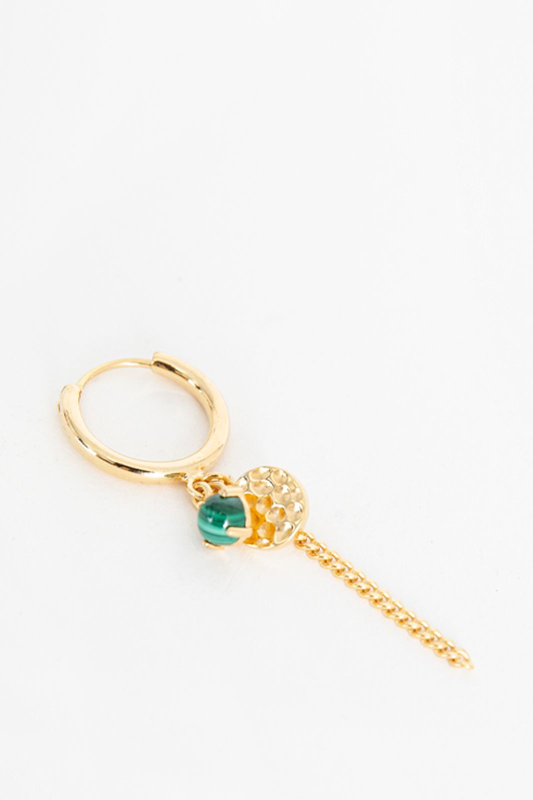 A Brend Gold-plated Ohrring mit grünem Malachit