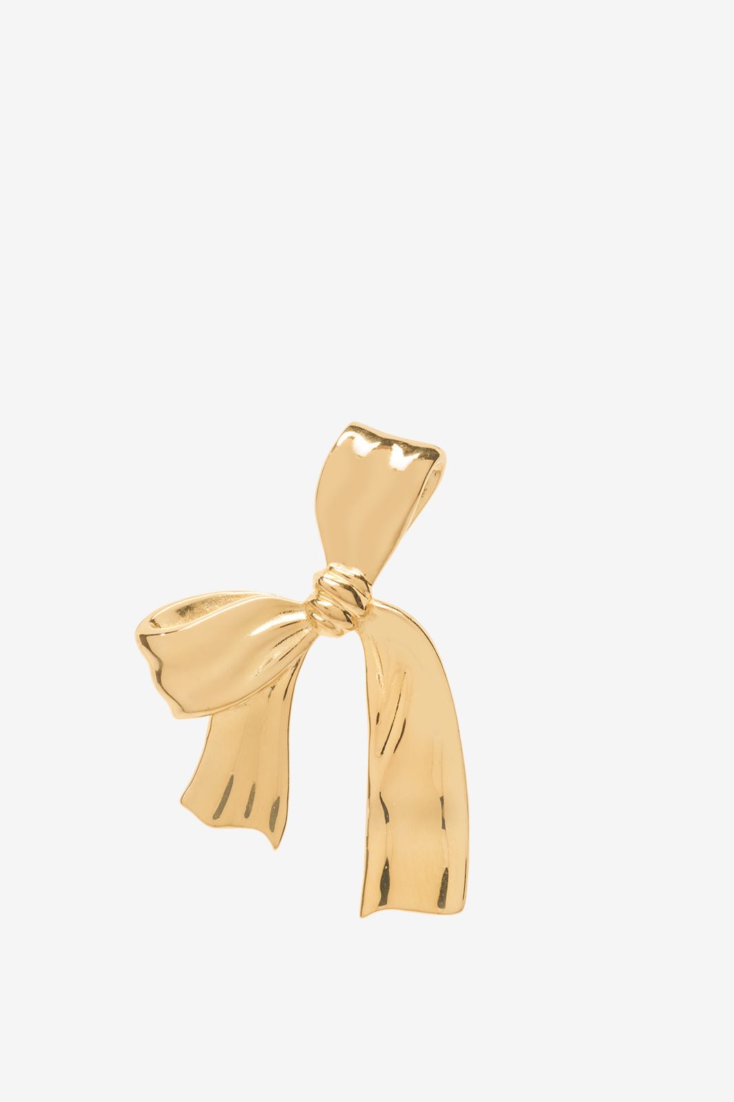 Anna+Nina Clou d'oreille Big Bow Single - doré