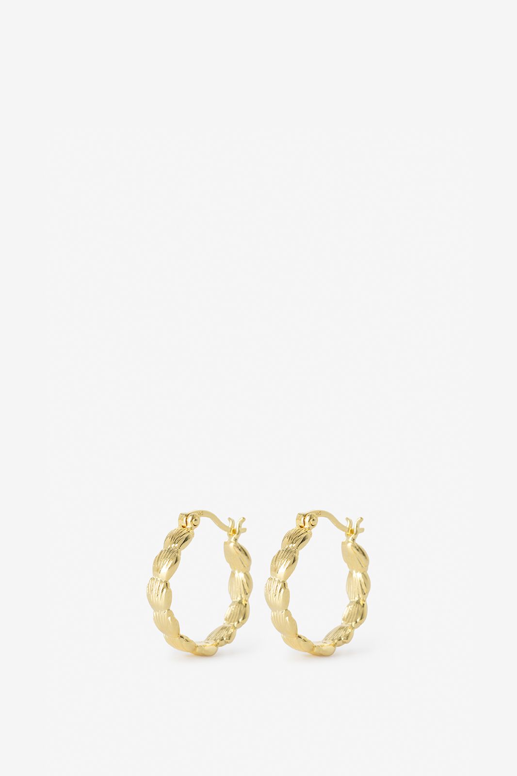 Anna+Nina Petites créoles plaqué or