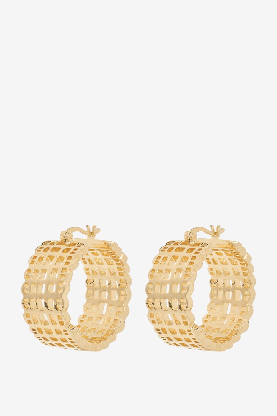 Anna + Nina Ohrringe French Lace - goldfarben
