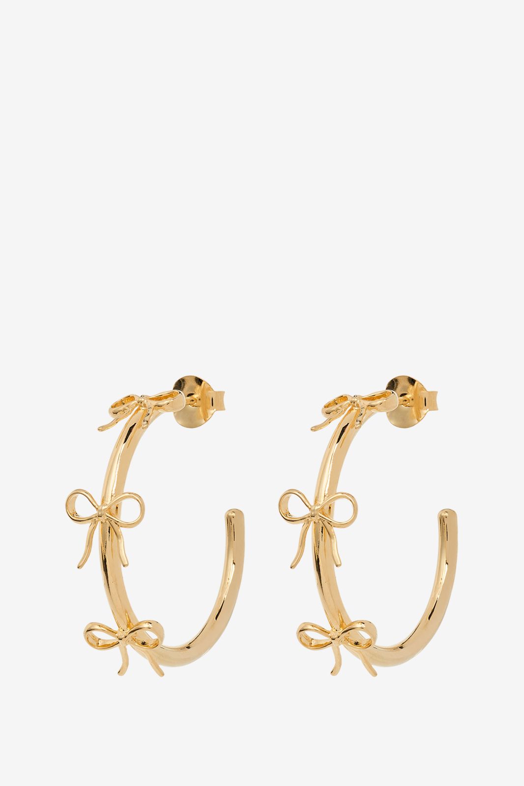 Anna + Nina Ohrringe Big Bow - goldfarben
