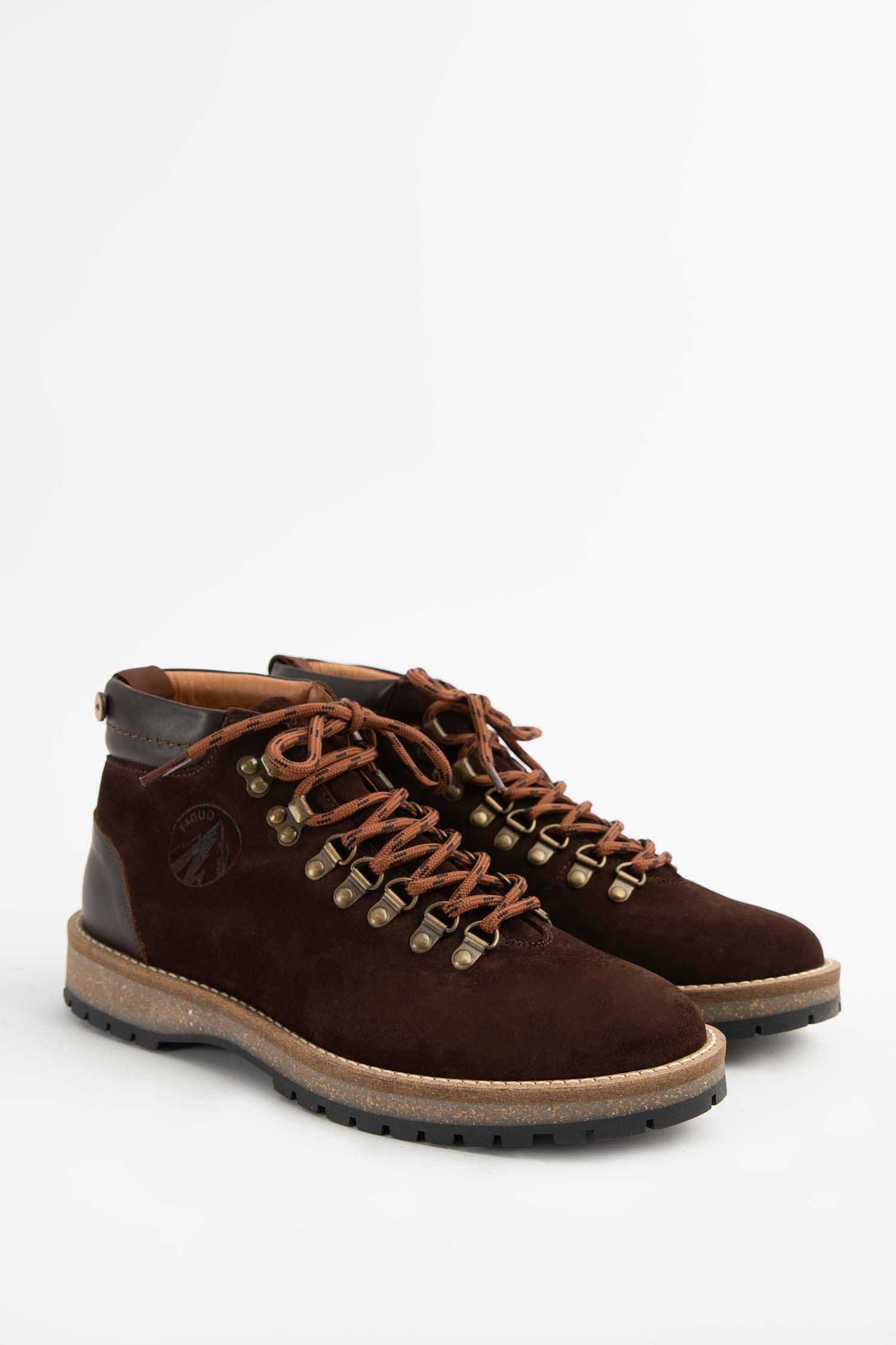 Faguo Boots en daim marron fonc