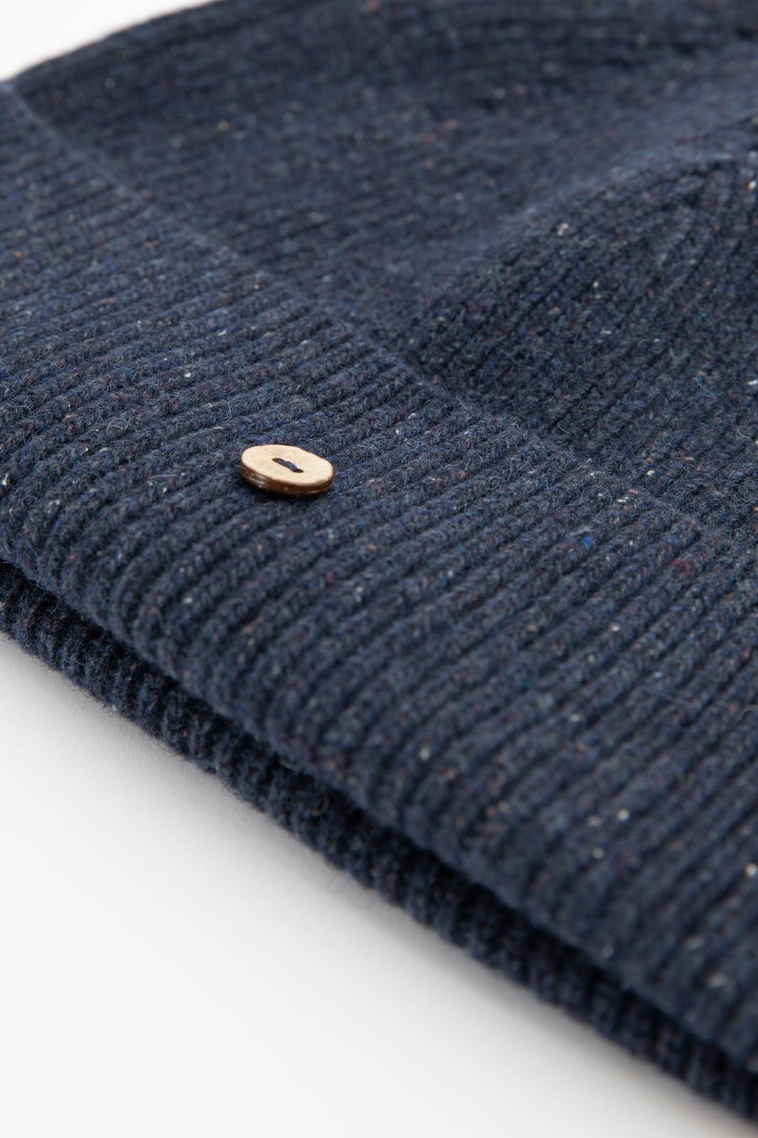 Faguo Bonnet en laine avec logo brodé - bleu foncé