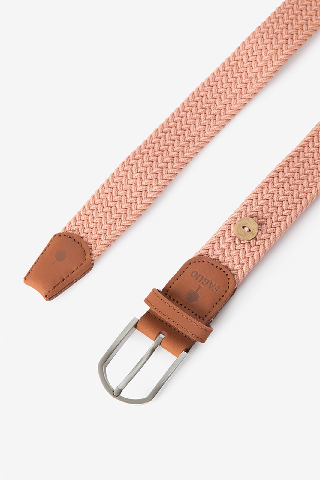 Ceinture tressée - rose