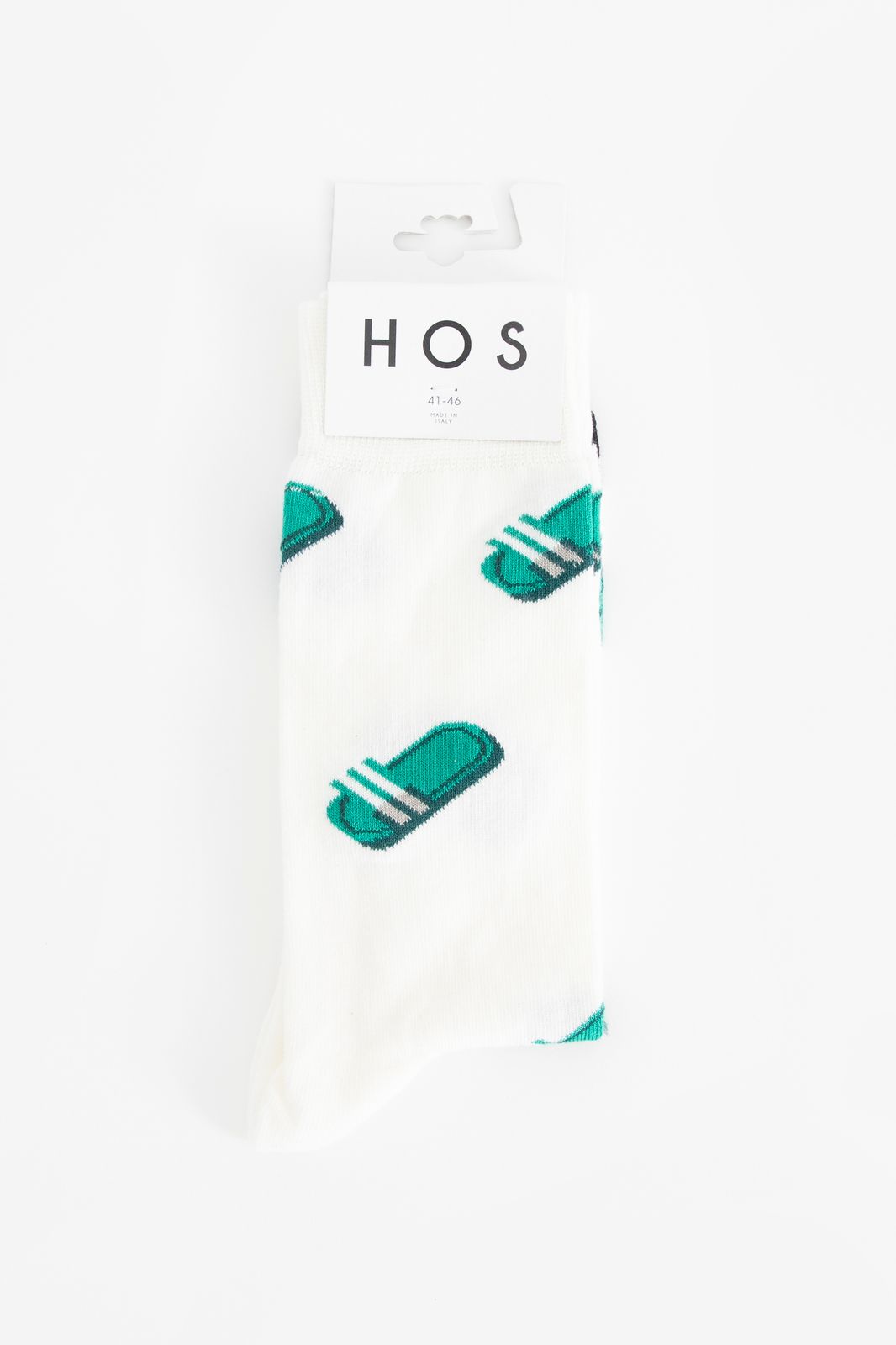 Heroes on Socks Chaussettes avec imprimé claquettes - blanc