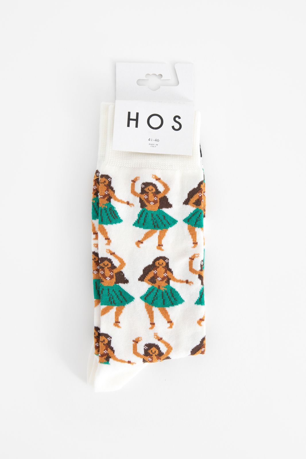 Heroes on Socks Chaussettes avec danseuses hawaïennes - blanc