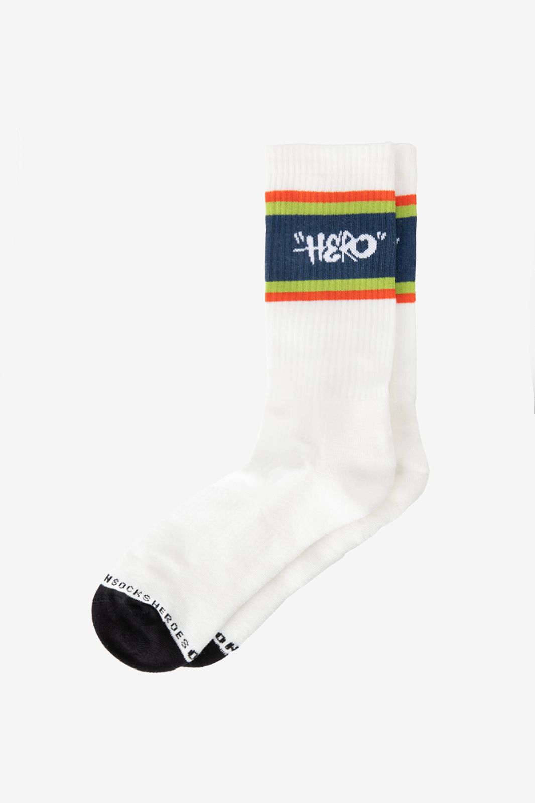 Heroes on Socks Chaussettes avec rayures - blanc