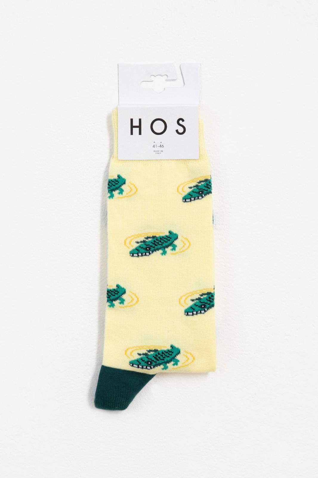 Heroes on Socks Socken mit Krokodil - gelb