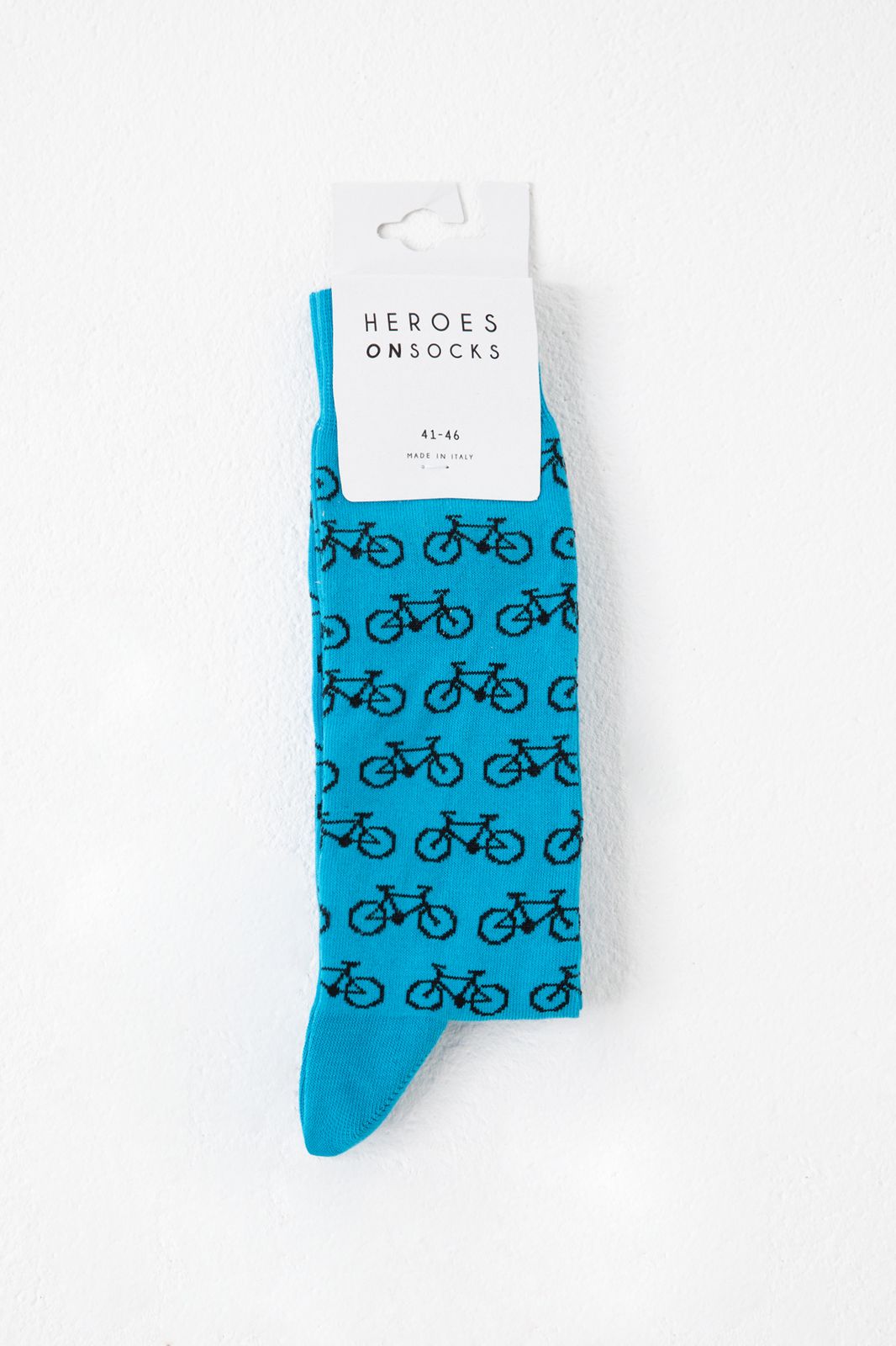 Heroes on Socks Socken mit Fahrrad-Print - hellblau