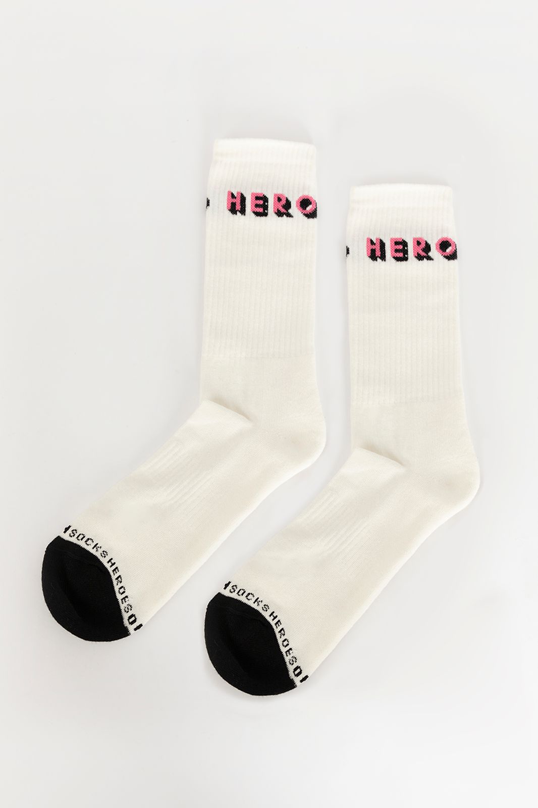 Heroes On Socks Sportsocken mit Aufschrift - weiß