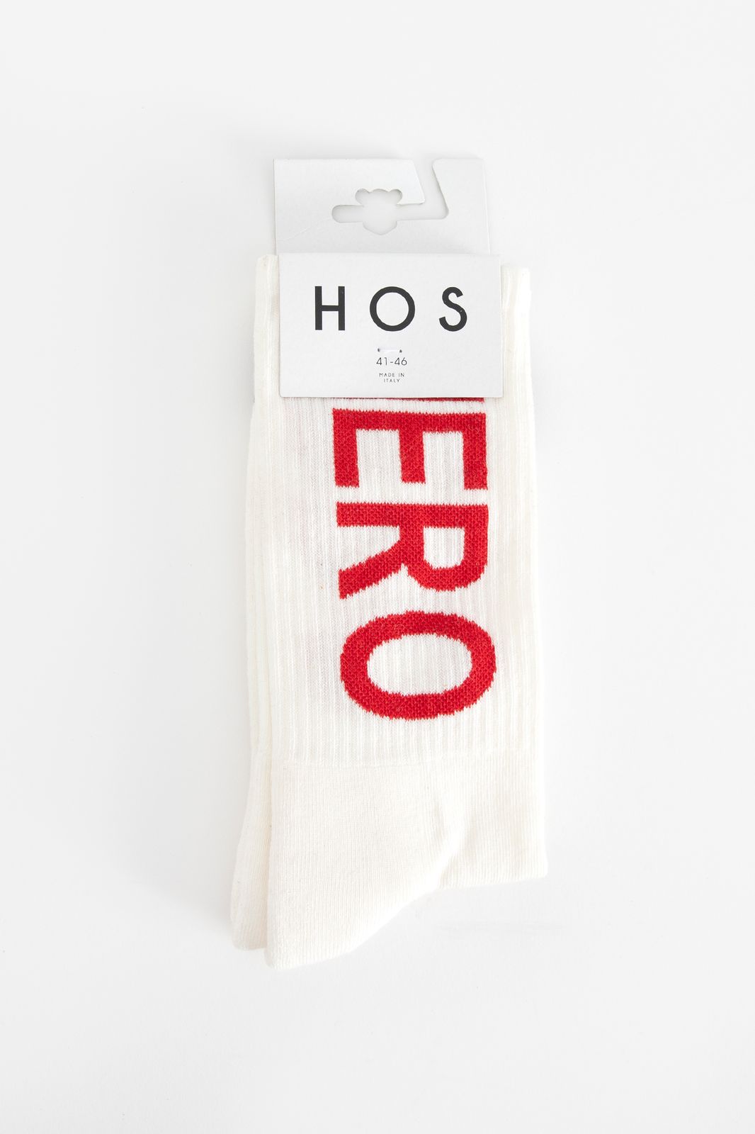 Heroes on Socks Socken mit rotem Print - weiß