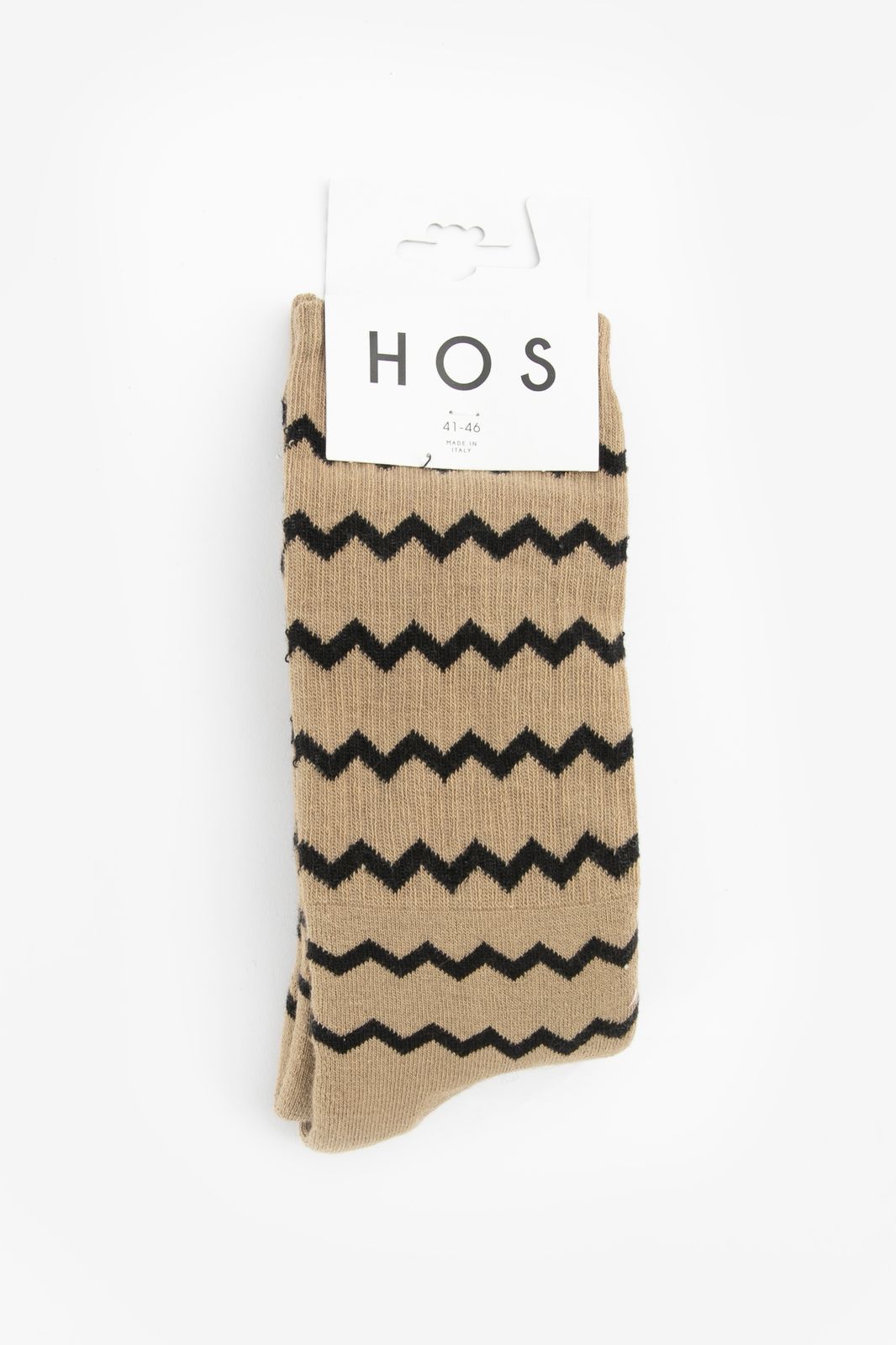 Heroes on Socks Socken mit Zickzackmuster - hellbraun