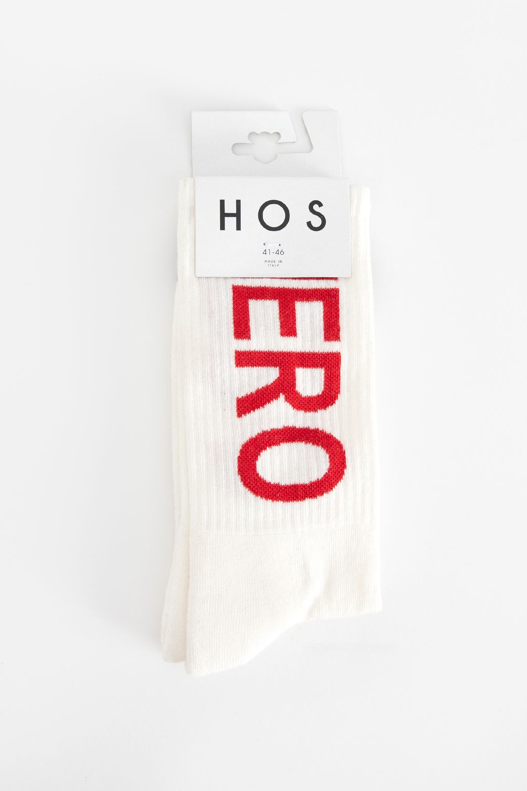 Heroes on socks witte sokken met rode print