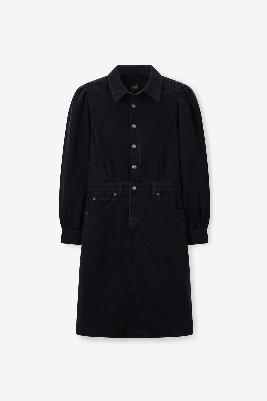 LEE Robe mi-longue en jean - gris foncé