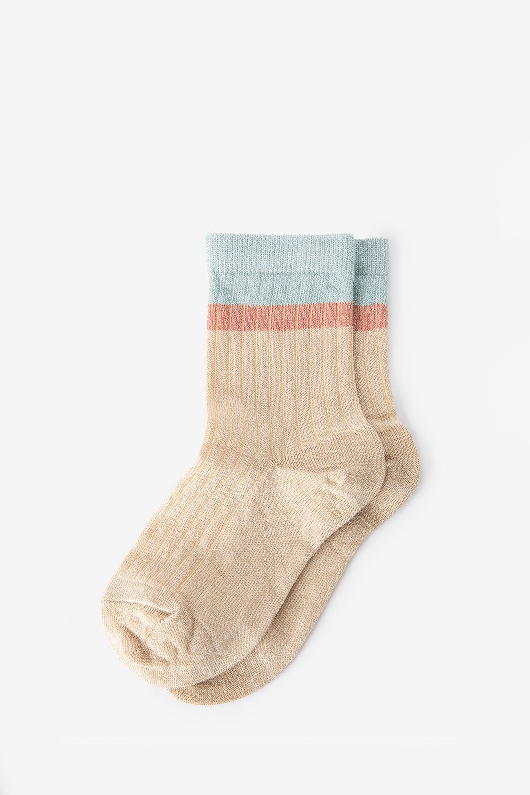 MP Denmark Chaussettes pailletées - beige