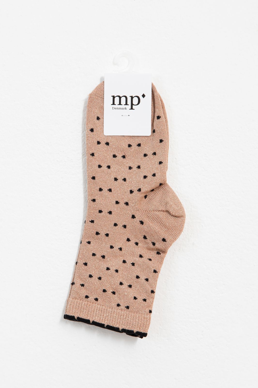 MP Denmark Lichtroze sokken met stippen en glitter