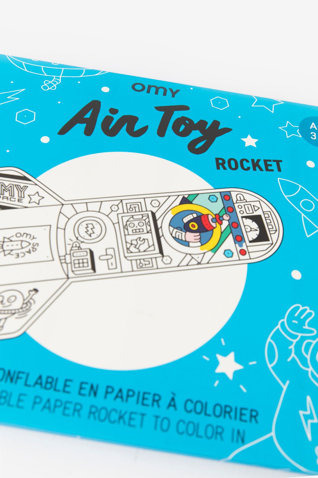 OMY air toy opblaasbare kleurplaat raket