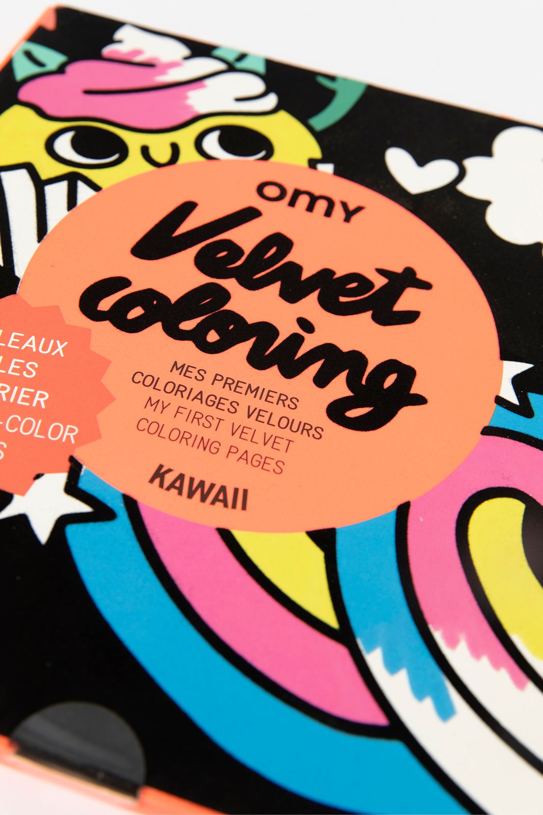 OMY Livre de coloriage en velours Kawaii