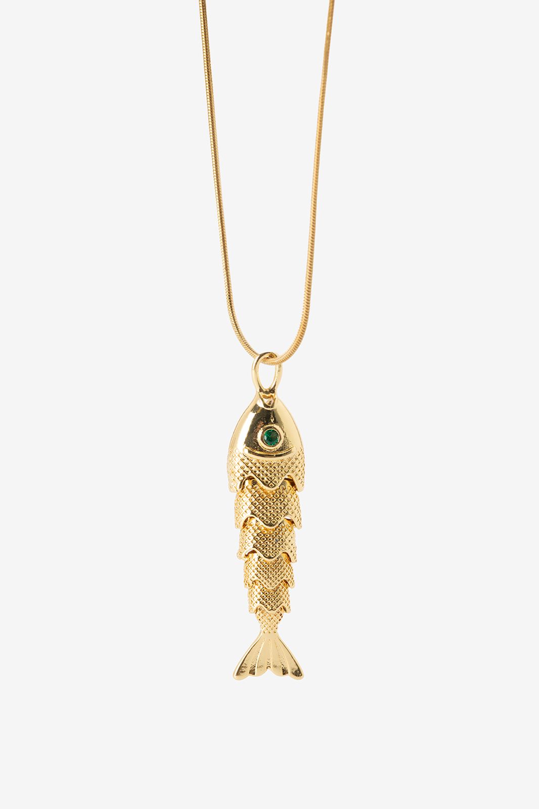 Collier avec pendentif poisson - doré