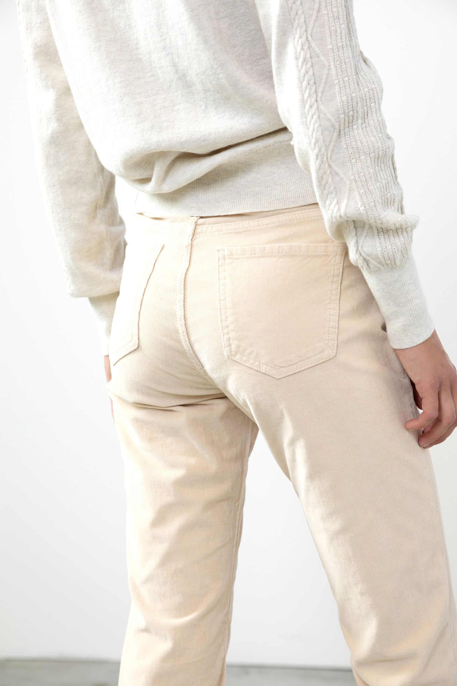 Cord-Schlaghose - offwhite