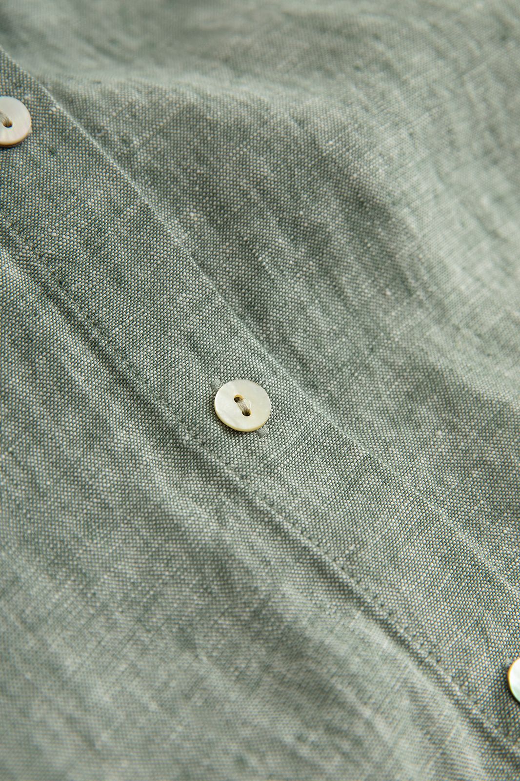 Dunkelgrüne Leinenbluse