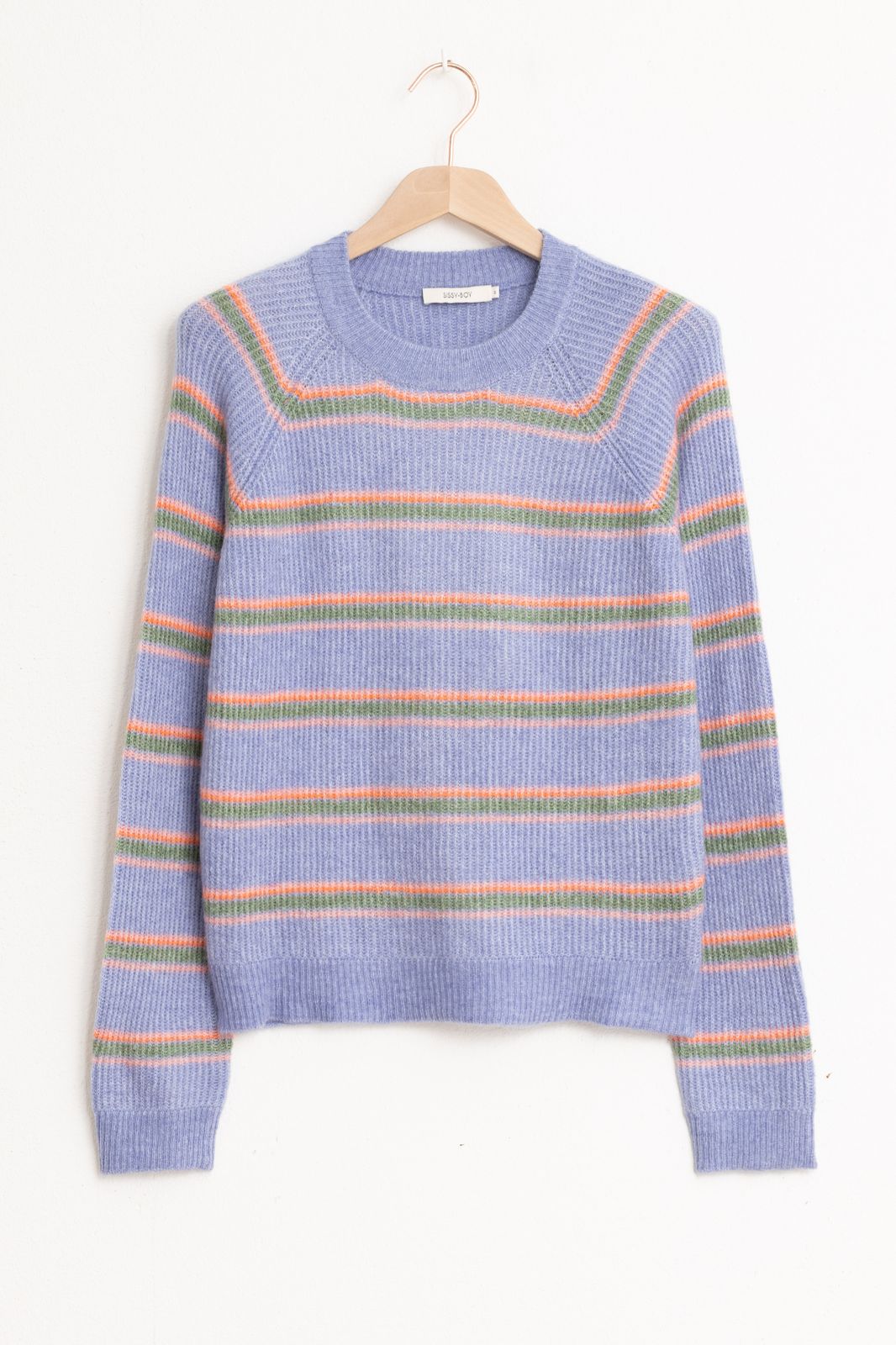 Gestreifter Pullover in Pastellfarben