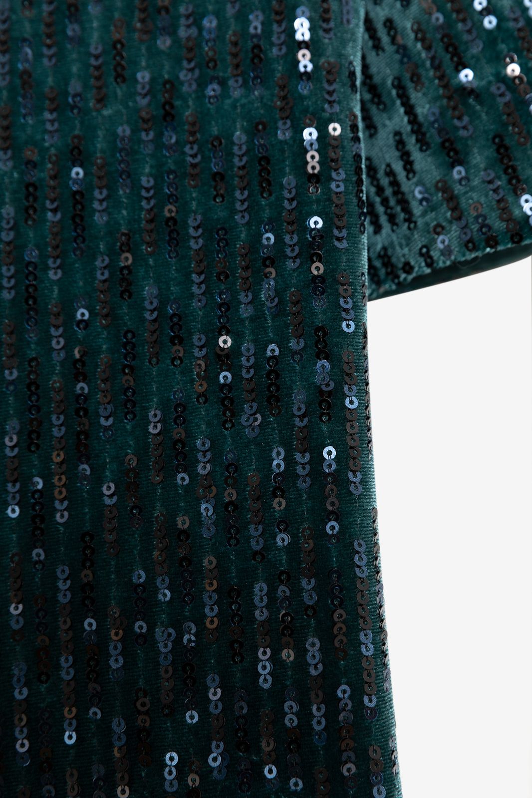 Grünes Minikleid mit Pailletten