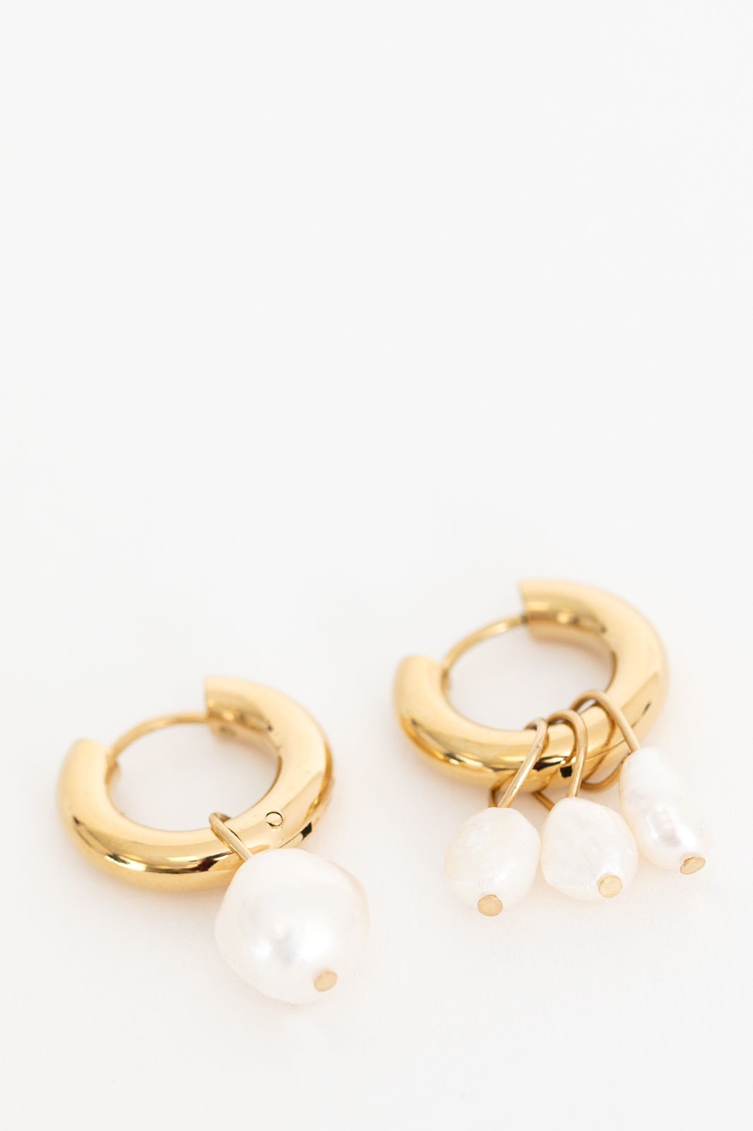 Boucles d'oreille avec perles - doré