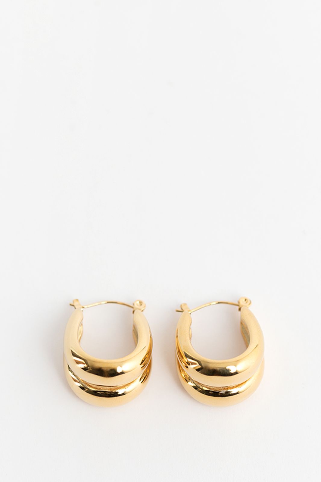 Boucles d’oreille doubles - plaqué or