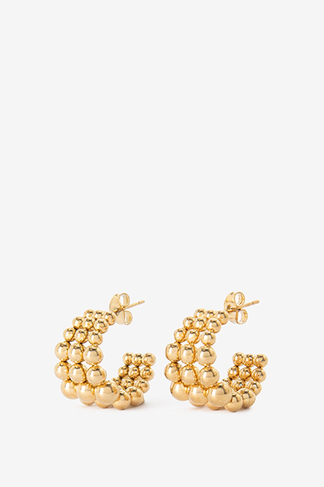 Boucles d'oreille plaqué or avec petites boules