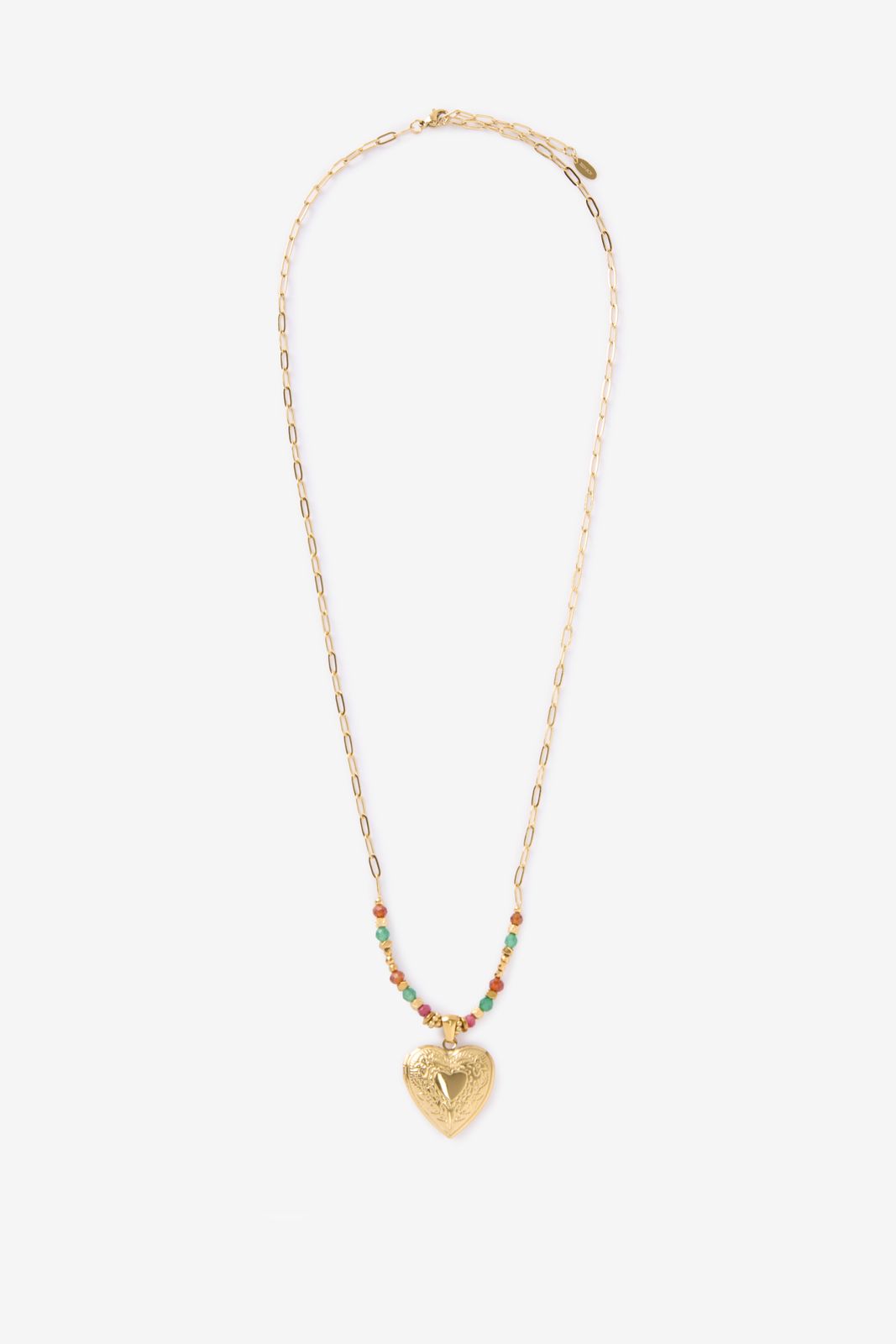 Collier plaqué or avec cœur