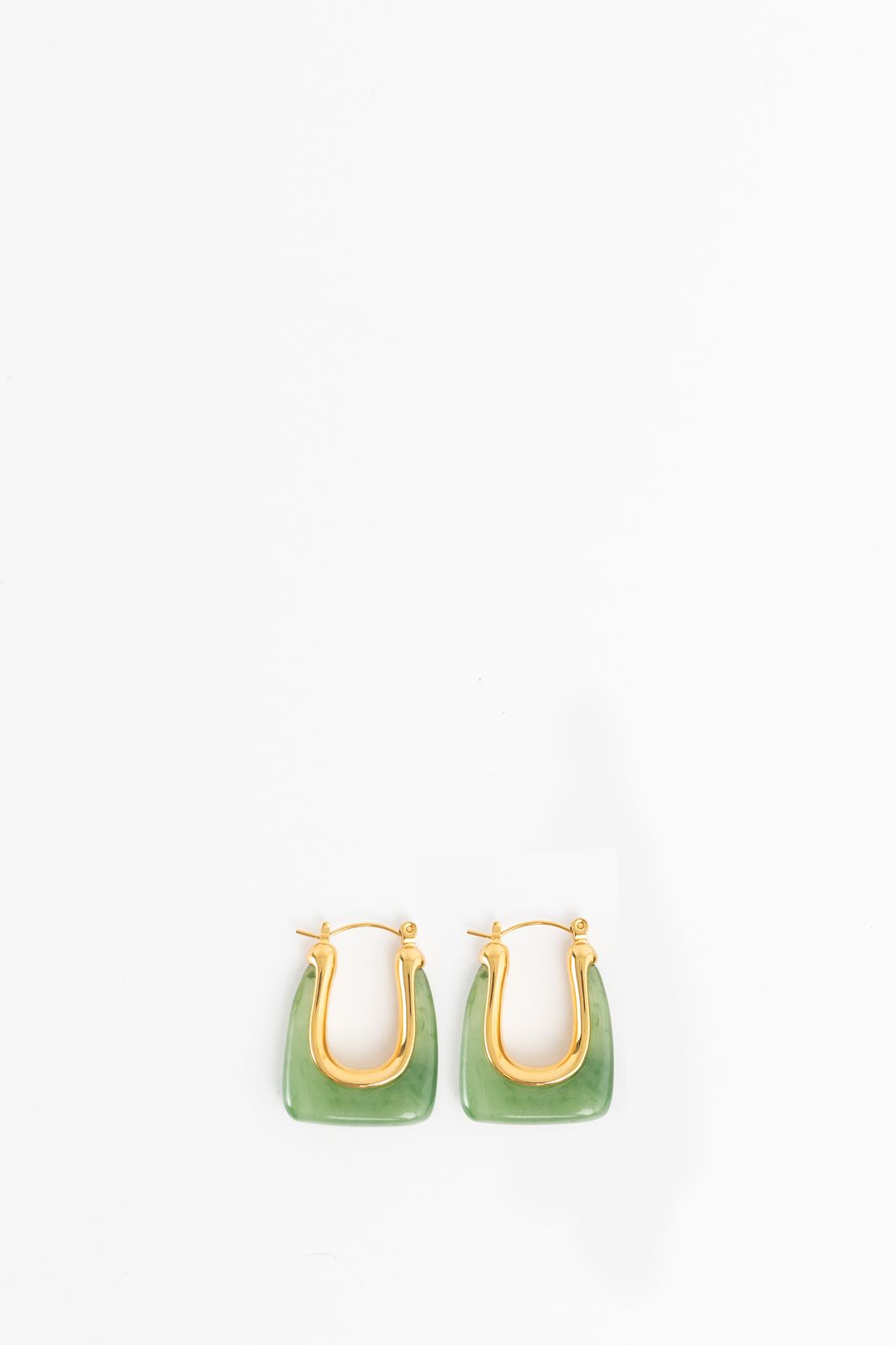 Boucles d’oreilles ovales résine - vert