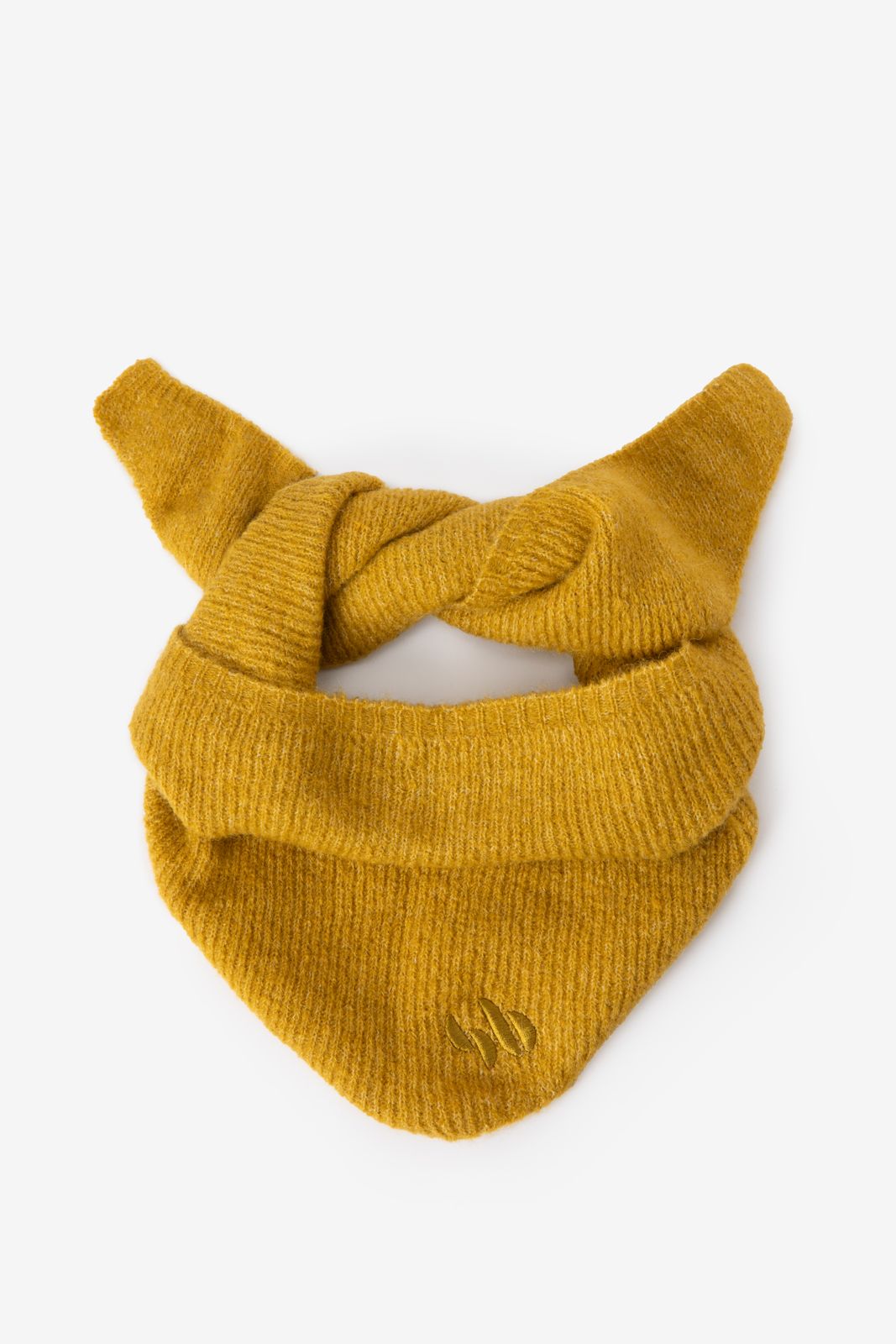 Gestricktes Bandana-Tuch - gelb