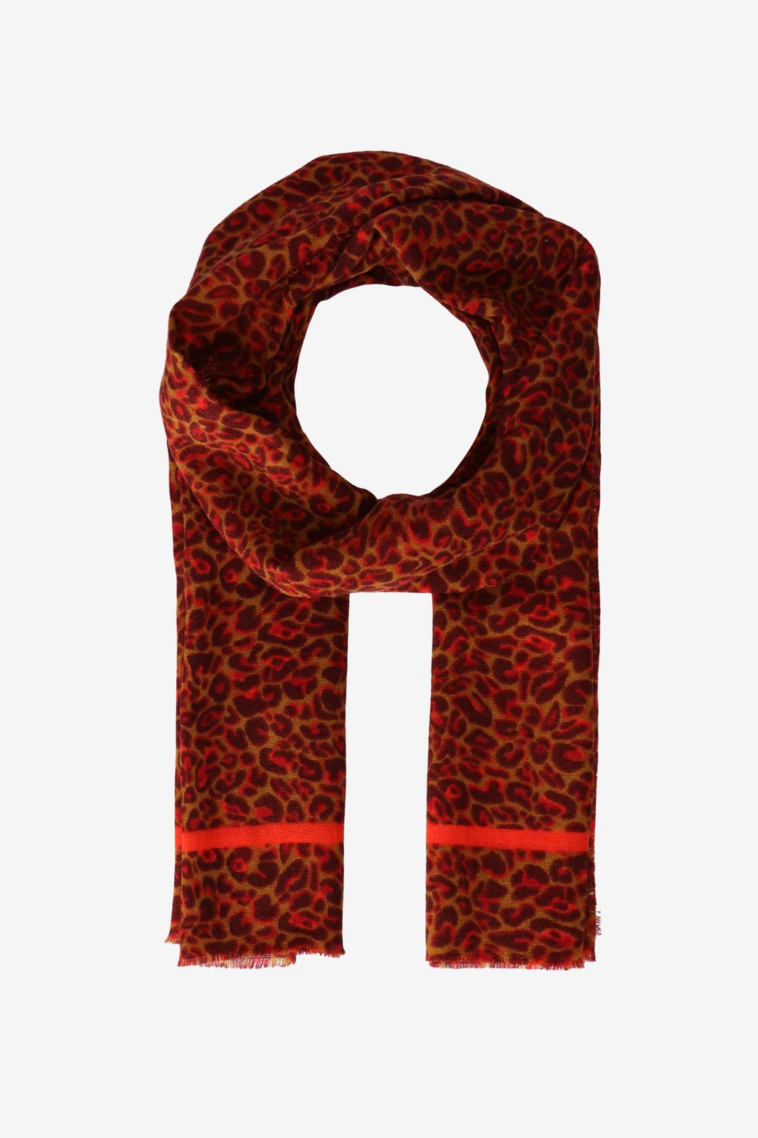 Rode sjaal met animal print - Dames | Sissy-Boy