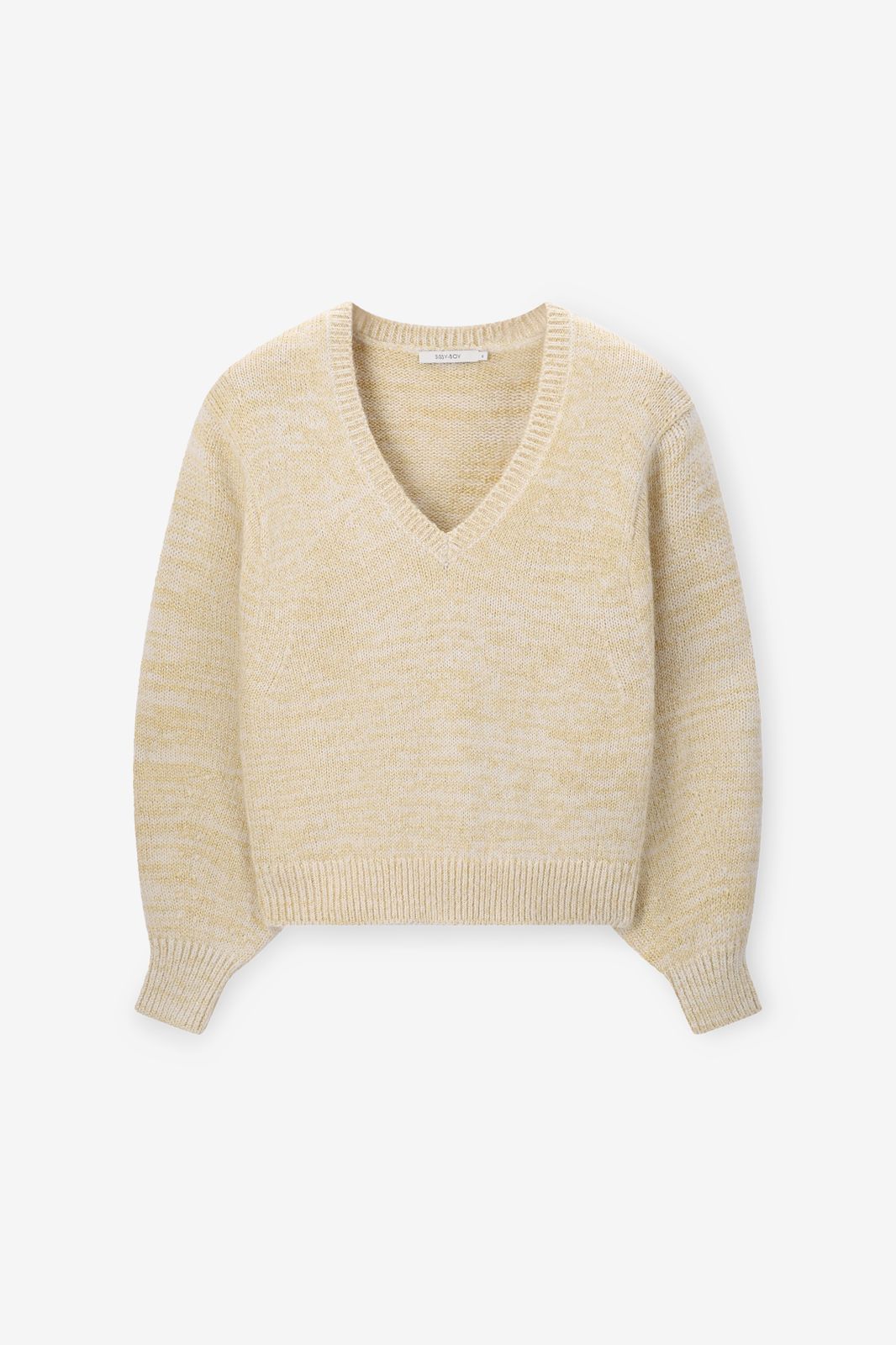 Pull avec col V - blanc