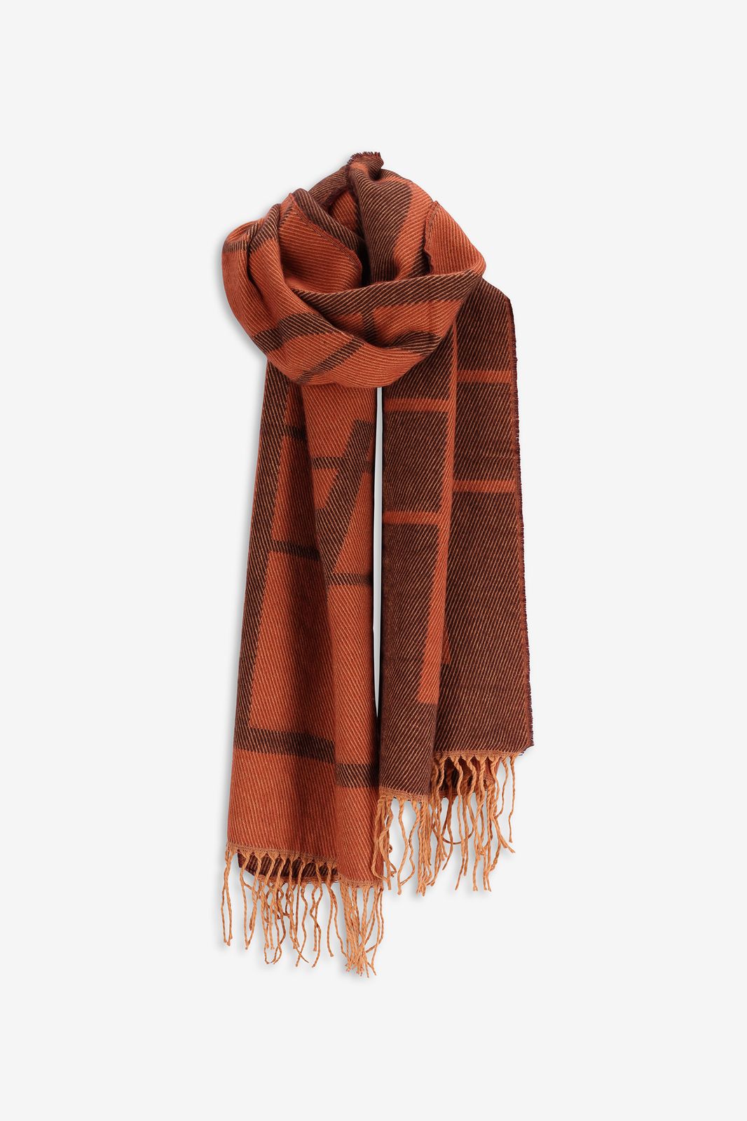 Foulard amore à franges - orange