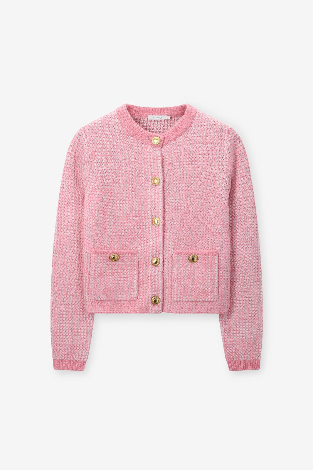 Gilet tricoté - rose