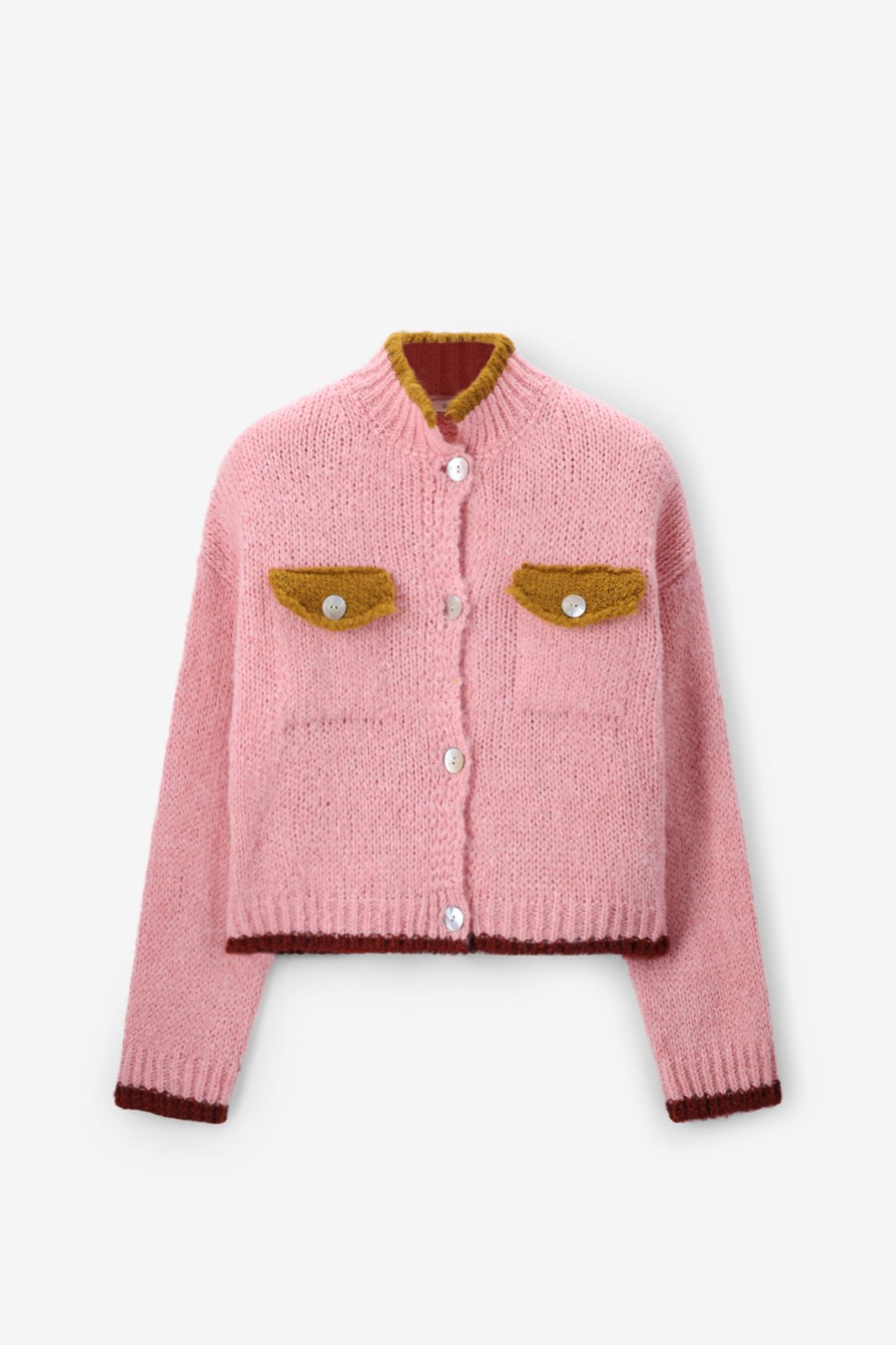 Gilet color block - rose