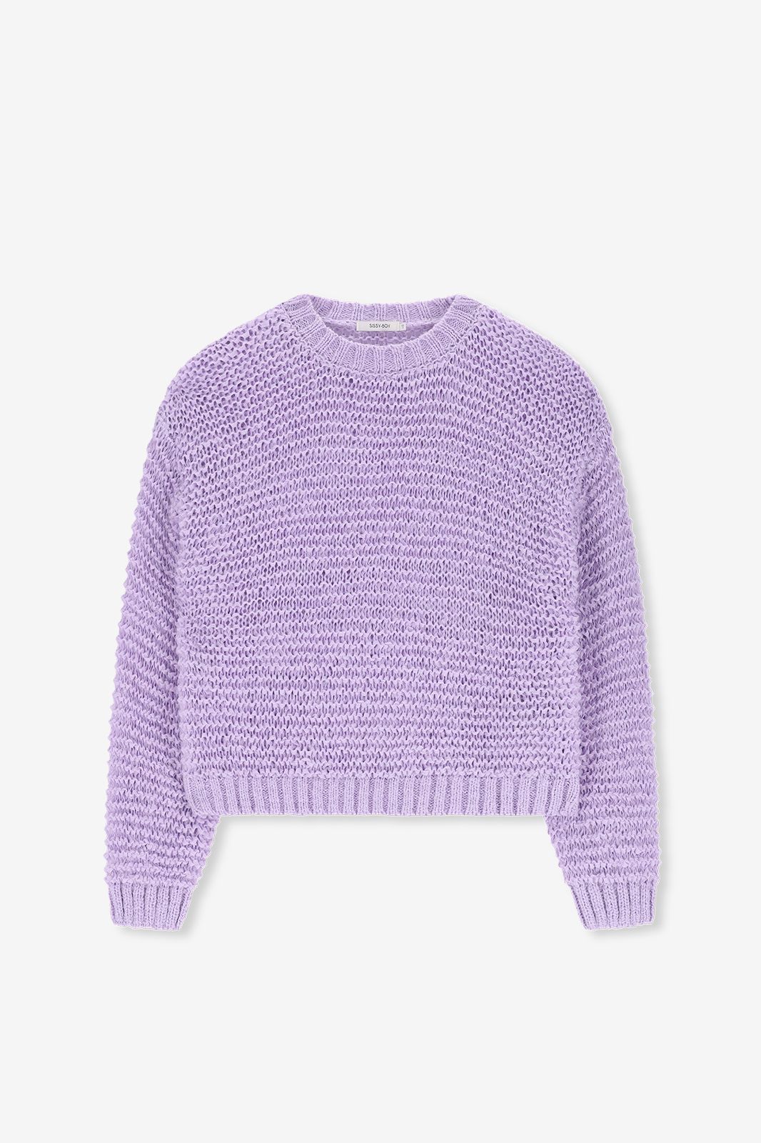 Pull tricoté - violet clair