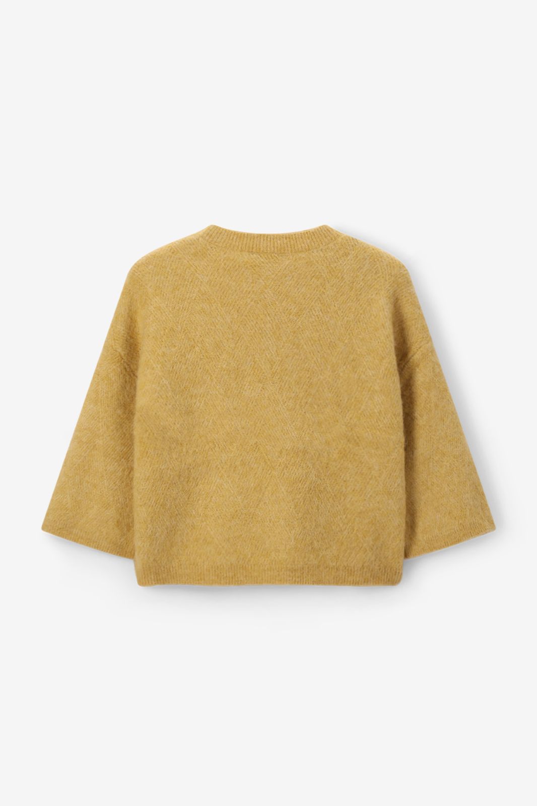 Pullover mit Rautenmuster - gelb