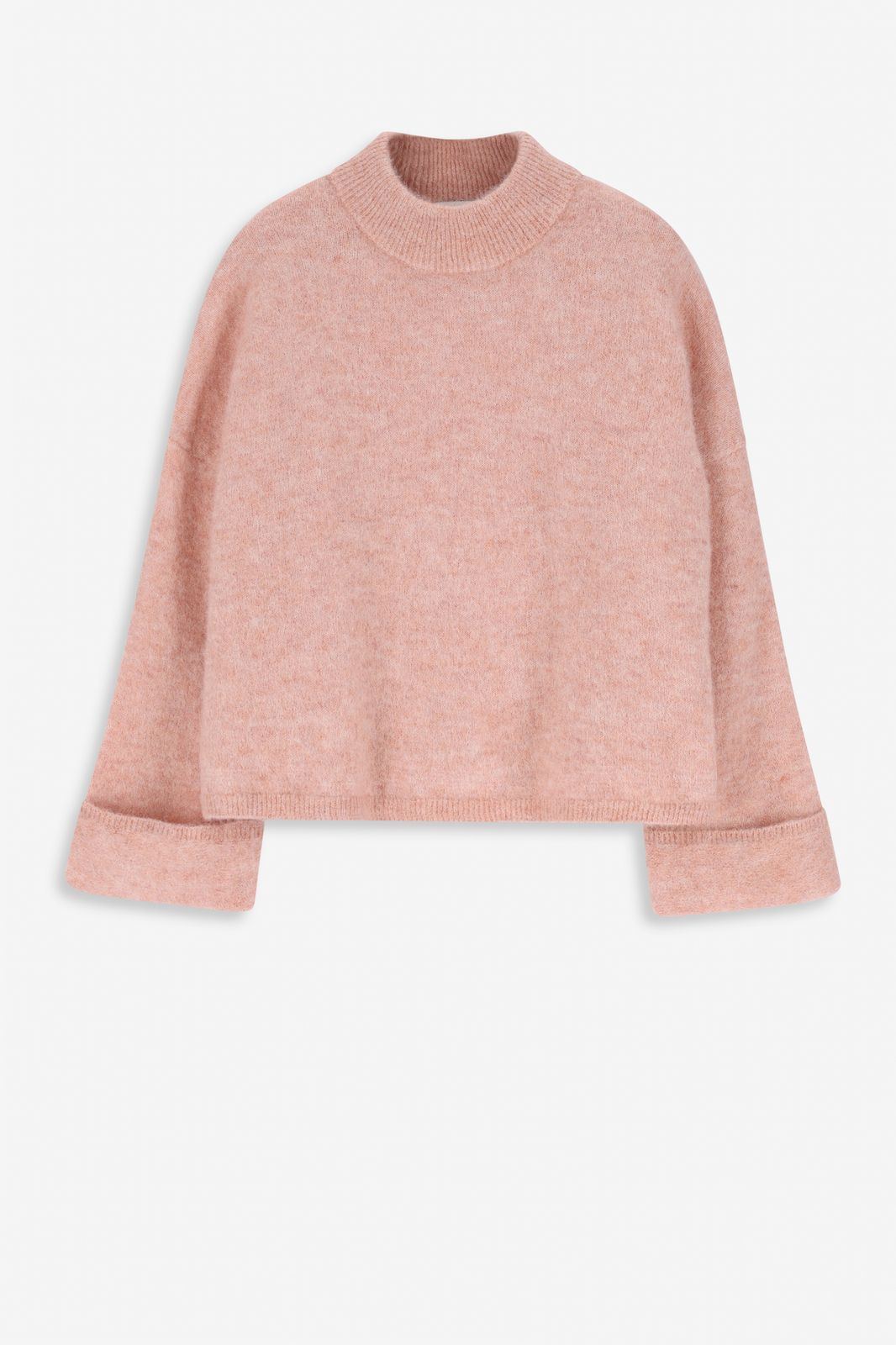 Pull à col roulé - orange clair