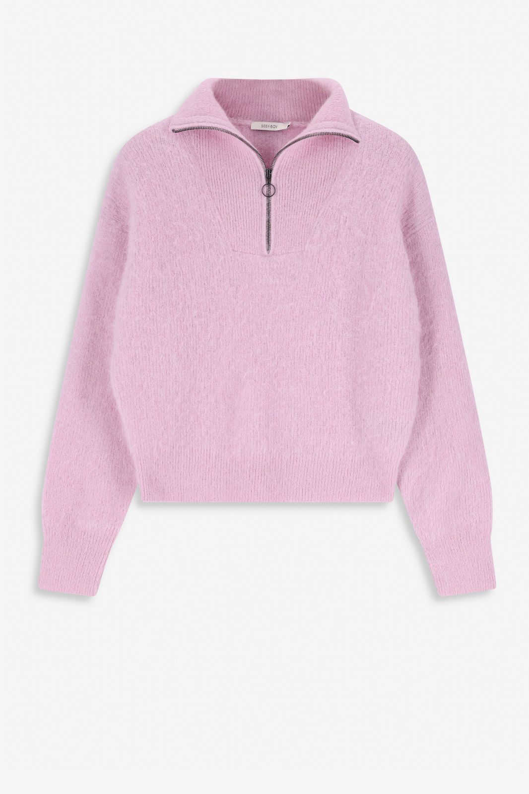 Pull avec fermeture éclair - rose clair