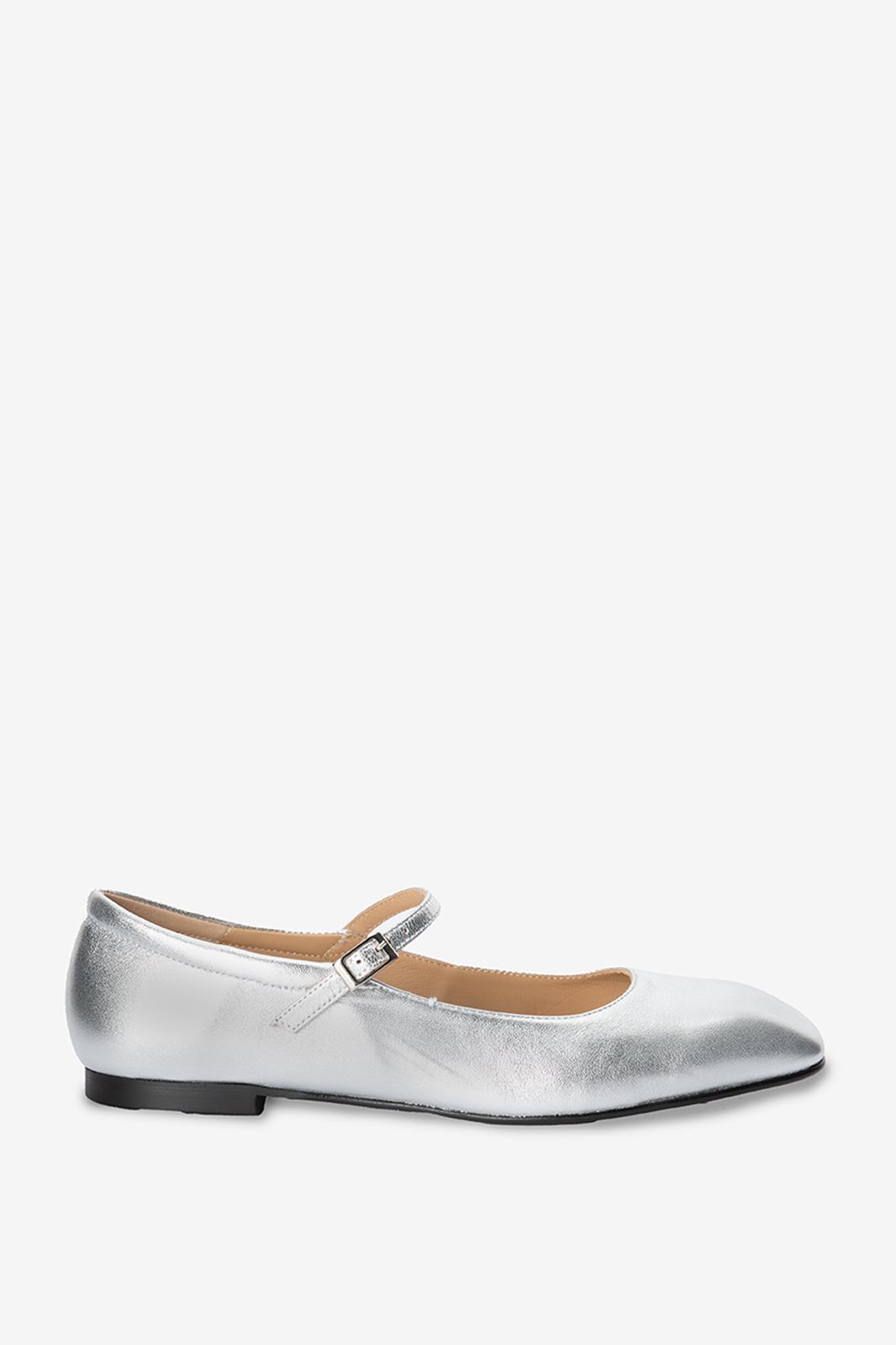 Ballerine en cuir - argenté